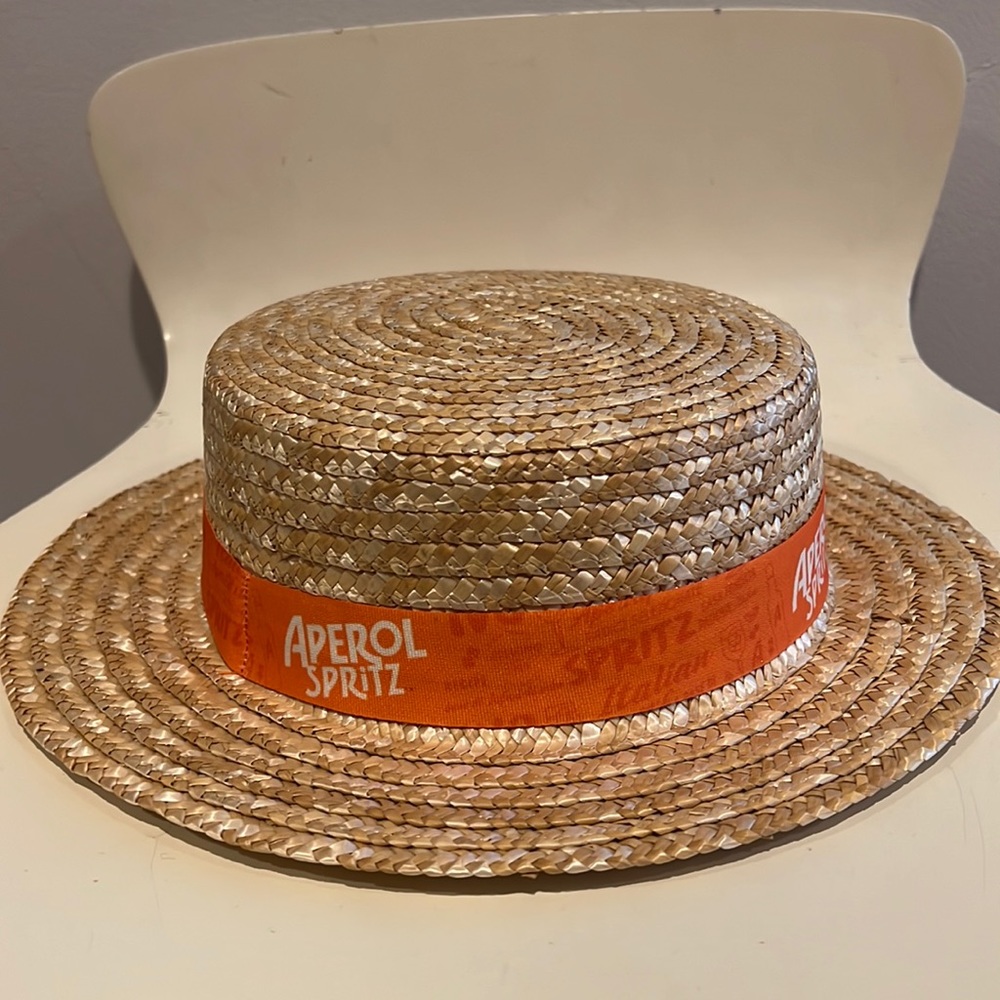 Aperol Spritz straw beach or derby hat! awesome